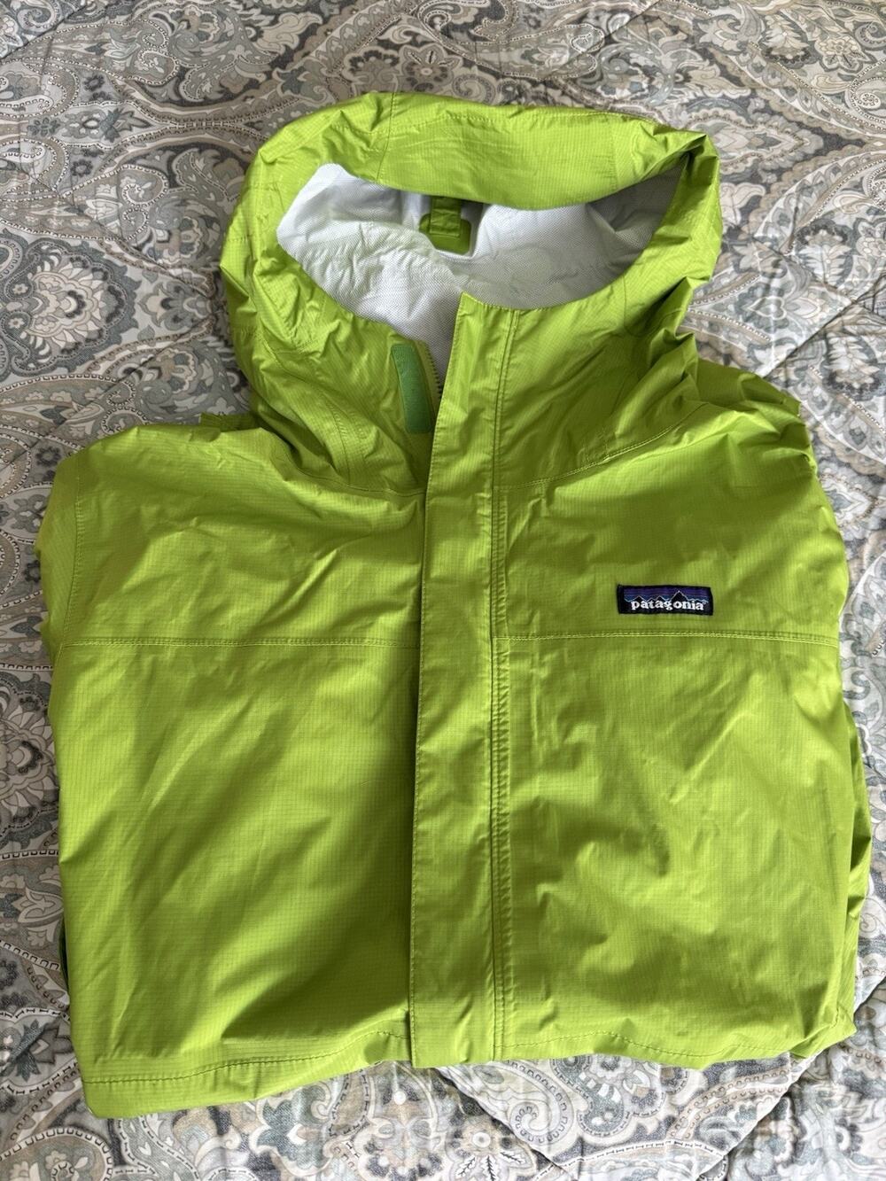 Patagonia H2NO Windbreaker Jacket Men's Large Full Zip Hooded Green Vintage